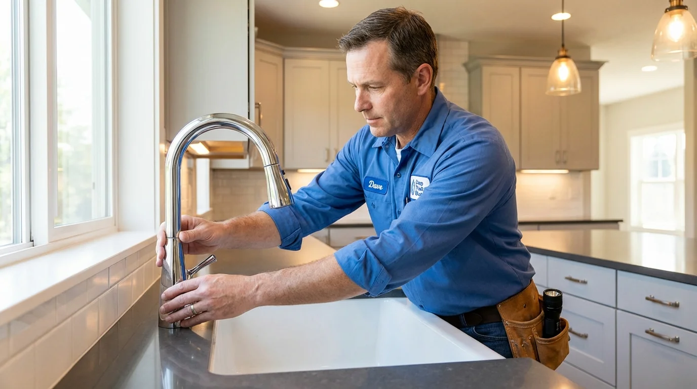 Kitchen faucet installation by Johns Plumbing LLC in Stephenville